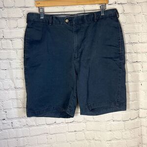 Peter Millar Men's 36 Winston Washed Twill Shorts Blue Pima Cotton